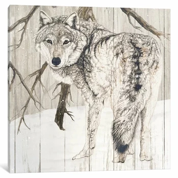 Doma Dekor Platno Sneg Wolf Živali Slike Wall Art Slik, Fotografij Darila Sodobne Veje Modularni Plakat, Dnevna Soba Okvir