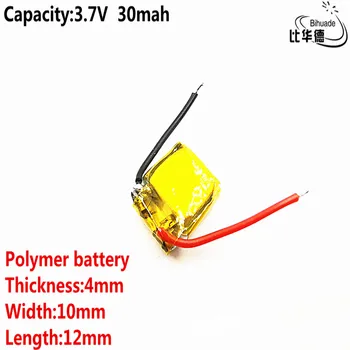 Liter energijo baterije Dobro Qulity 3,7 v litij-polimer baterija 30mah 401012 je primerna za I7 bluetooth slušalke MP3, MP4