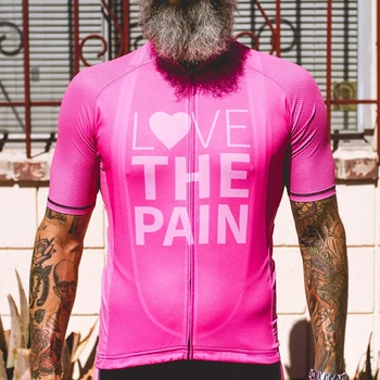 Ljubezen bolečina jersey 2020 človek kolesarski dres Poletje kratka sleeved hitro sušenje, dihanje na prostem šport majica