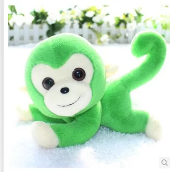 Polnjene živali 25 cm zelena luštna opica plišastih igrač lutka veliko darilo w454