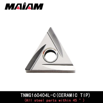 TNMG1604 TNMG160402 TNMG160404 levo vstavite desno vstavite trikotni utorov Keramični semifinishing za nerjavečega jekla, aluminija