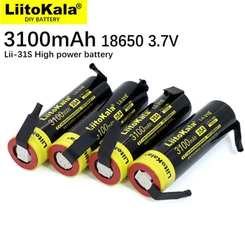 1-20PCS Novo LiitoKala Lii-31S 18650 Baterijo 3,7 V/4,2 V Li-ion 3100mA 35A baterije Za visoko možganov naprav+DIY niklja