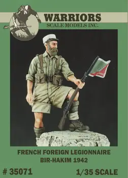 1/35 francoski zunanji Legionnaire Bir-hakim 1942 Smolo Slika (brez podnožja) BOJEVNIKI #35071 Nesestavljeni Uncolored DIY Model
