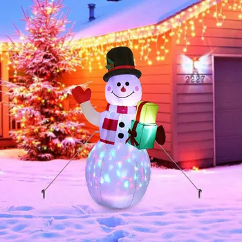 1,5 m Napihljivi Snežaka, Blow Up, Božični Okraski z LED Luči za Domačem Dvorišču Nakupovalna središča Božič Stranka Dekor EU Plug