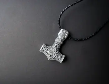 1 kos Ogromne Thor kladivo Mjolnir Viking Amulet Kladivo Skandinavskih Obesek Norse Nakit
