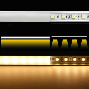 10-20 kos DHL 1m LED Aluminij Profil za 5050 5730 LED Trdi Bar LED svetilka Aluminijasto Ohišje s pokrovom Koncu Pokrov