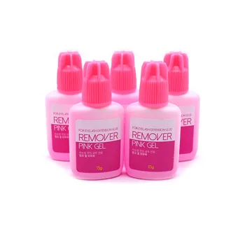 10 KOS Pink Gel za odstranjevanje barve Za Podaljšanje Trepalnic Koreja 15g na Debelo Ponarejenega Trepalnic, Kozmetični salon Makeups Orodja Čist Brez Stimulacije