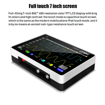 1013D Dual Channel Mini Tablet razširljiv odprtokoden 100M pasovne širine, 1GS Vzorčenja LCD Dotika Zaslona Poklic Oscilloscope
