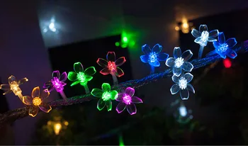 10m 100led Češnja Multicolor LED Venci Niz Luči Velikonočni Praznik Svetlobe, Poroka Dekoracija Razsvetljava EU NAS Flor Cereza Luces
