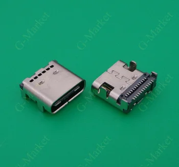 10pcs 24P USB 3.1 Tip-C Priključek 24 Pin Posodo pravim Kotom Tip C PCB SMT Dvojno Vrstico Tab Ženski Vtičnico