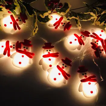 10Pcs Snežaka LED Luči Vesel Božič Luči Niz Navidad Deco Za Dom Božično Drevo Okraski Visi Otroci Noel Darilo Igrače
