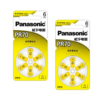 12PCS Pristen Panasonic PR70 Slušni Baterije 5.8 MM*3.6 MM 10 A10 Gluhih-pomoč Polžasti Gumb Celic Baterije Audiphone
