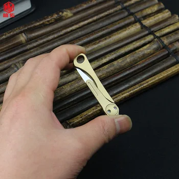 1PC Prenosni Keychain Medenina EOS Orodje Mini Zložljiv Pripomoček Nož Razpakiranje Unboxing Nož Prostem Nujne Medicinske Nož Skalpelom