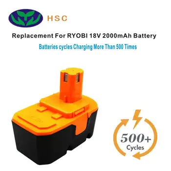 2.0 Ah Polnjenje Baterije RYO18A NiCD Baterija 18V Zamenjava za Ryob 18v Akumulator ABP1801 ABP1803 BPP-1817 BPP-1820
