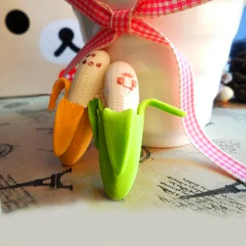 2 kos/paket nove ustvarjalne Risanka Kawaii Banana Gume mini Radirka Srčkan otrok Igrača Študentov Učenja pisalne potrebščine Pisarniško Šolske Potrebščine