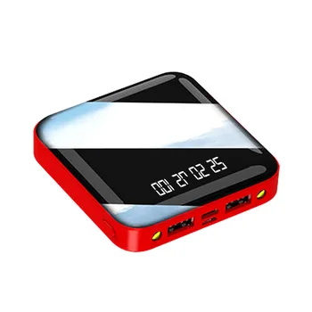 20000mAH Mini Ogledalo Moči Banke Dvojni Izhod Hitro Polnjenje Zunanje Baterije Powerbank Za iPhone, Samsung Xiaomi Poverbank
