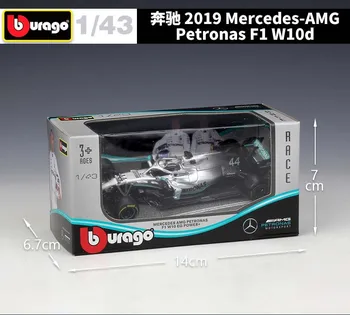 2019 Bburago 1:43 Obsega Kovinski Diecast F1 Avto Formulaa 1 Model Mercedes Benz Dirkalnika W07/W10 Zlitine Igrača Avto Zbiranje Otrok Darilo