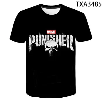 2020 Poletje Punisher 3D majica s kratkimi rokavi Moški Ženske Otroci Priložnostne Moda Ulične Fant, Dekle, Otroci, ki so Natisnjeni T-shirt Kul Vrhovi Tee