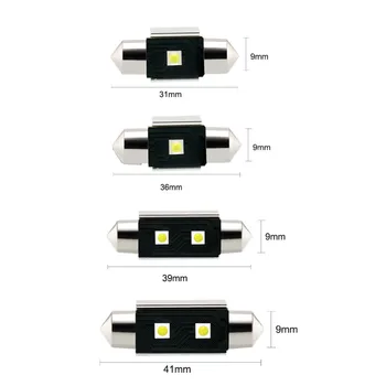 2Pcs C5W Žarnice LED Festoon Svetlobe s Canbus 31mm 36 mm 39 mm 41mm Auto Dome Žarnice registrske Tablice za Avto Notranje zadeve Žarnica 12V