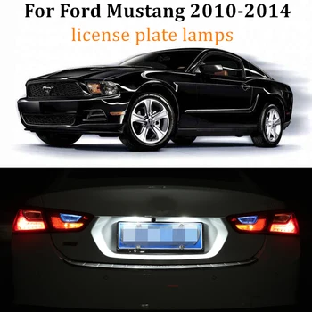 2pcs LED Žarnica registrske Tablice Za Ford Mustang 2010-Napak avtomobila, Število Ploščo Svetilke pribor