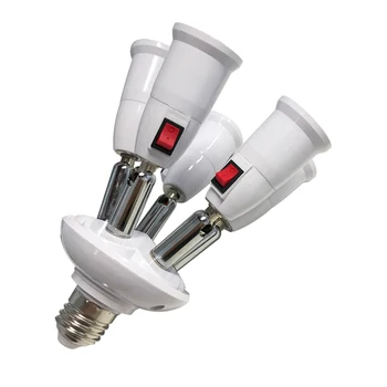 3/4/5 v 1 Socket Splitter E27, Da E27 Sijalko Znanja Adapter Pretvornik Prilagodljiv Podaljša okova za LED Žarnice Svetilka