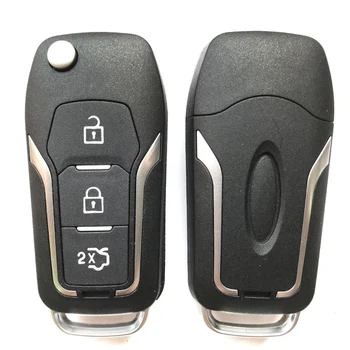 3 Gumbi Spremenjen Daljinski ključ Primeru Fob Za Ford C max poudarek Fiesta Mondeo Povezavo Avto Flip Zložljiv ključ lupini Kritje HU101 Rezilo