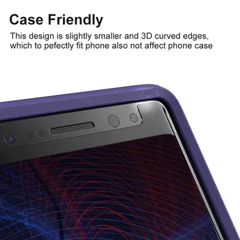 3D Full Lepilo S9 Kaljeno Steklo Za SAMSUNG S8 S9 Plus Primeru Prijazno Polno Lepilo Screen Protector Film Za Galaxy Note8 Note9