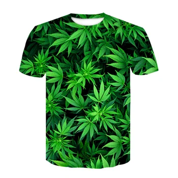 3D tiskanim zelenim t-shirt za moške poletne Havajska plaža počitnice stil za moške športna jakna oblačila bohemian plaži t-shirt