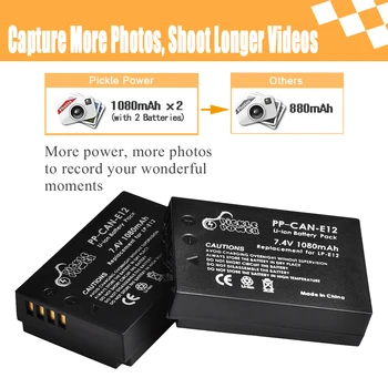 4 Kos LP-E12 LP-E12 LPE12 Li-ionska Baterija & LED Dual USB Polnilec za Canon EOS EOS M M10 M50 M100 100D Poljub X7 Rebel SL1 Fotoaparat.