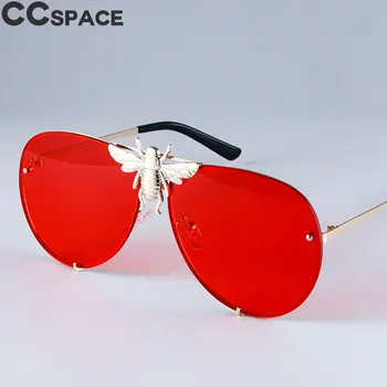 47850 Luksuzni Kovinski Veliko Čebel Pilotni sončna Očala Gradient Leče UV400 Retro Moški Ženske Odtenki