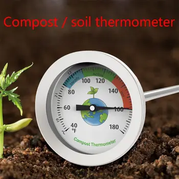 50 cm iz Nerjavečega Jekla Kompost Tal Termometer Celzija Merjenje Vrt, Dvorišče 40-180 F Stopnjo Temperature