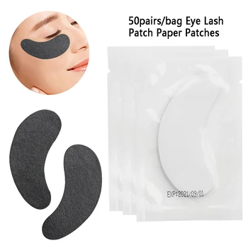 50pairs/vrečko Make Up Nalepke Nasveti Podaljšanje Trepalnic Proti Gubam Strokovno Obloge za Oči-Kraž Obliž Gel Blazine Papir Obliži Črna