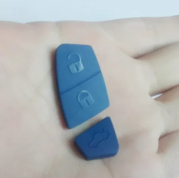 50PCS Zamenjava Za FIAT daljinski ključ gumb silicij gume blazine 3 gumbi, avto ključ blazine modre barve