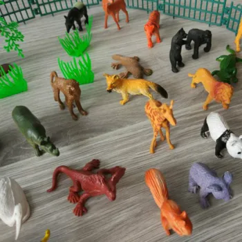 53pcs/set Mini Živalski Svet Živalskem vrtu Model Slika Dejanje Igrača Nastavite Risanka Simulacije Živali Lepo Plastičnih mas Zbiranja Igrač za Otroke