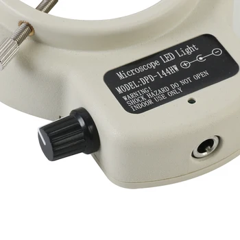 6500K 144 LED Obroč Svetlobe luč za ostrenje Lučka Za Industrijo Video Stereo Mikroskop C MOUNT Objektiv, HDMI, VGA, USB, Kamera 110V 220V
