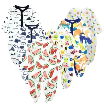 6PCS/VELIKO Otroške igralne obleke z Dolgimi Rokavi Bombaž kombinezon Novorojenčka oblačila Roupas de bebe fantje dekleta jumpsuit&oblačila