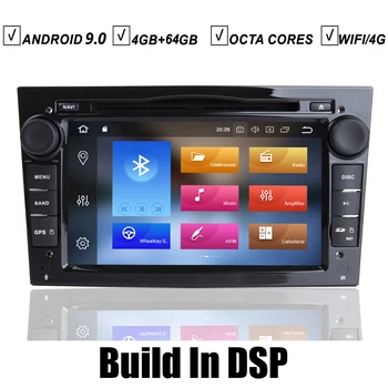 7 IPS Avto DVD GPS Player Android 10 Za Opel Astra H, G, J Vectra Antara Zafiri Corsa Vivaro Meriva Omega 4 GB RAM+64 G ROM) DSP+DAB