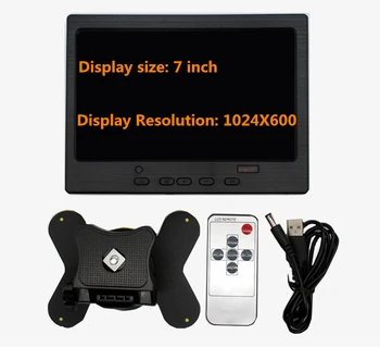 7 palčni, 1024*600 Zaslon LCD TFT mini Monitor VGA HDMI AV za Lattepanda,Raspberry Pi Pi Banana