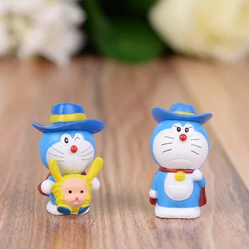 8pcs 3cm Anime Catoon Srčkan Doraemon Mini lutke PVC Akcijska Figura, igrače darilo Zbirateljske Model Igrače Dekleta, Fantje, Otroci Dar,