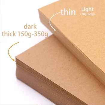 A3 A4 visoke kakovosti rjava dnevnik celuloza kraft papir, kraft papir DIY zajema ročno izdelan origami kartona tiskanje darilni embalaži dekoracijo papirja