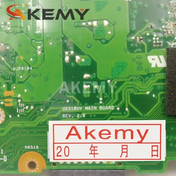 Akemy prenosni računalnik z Matično ploščo Za Asus UX310UQK UX310UA UX310UAK UX310UQ UX310UV UX310U RX310U Mainboard 4G RAM /I3-6100U