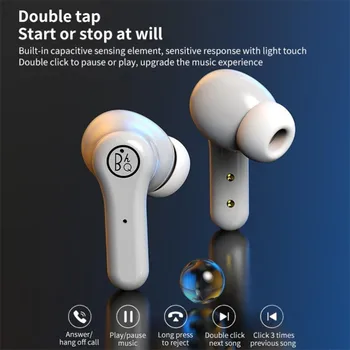 ANC Pro Brezžične Slušalke Bluetooth 5.1 Zmanjševanje Hrupa Z LED Zaslon TWS Dotik za Nadzor Slušalke Nepremočljiva Športne Slušalke