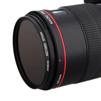 Andoer 67 mm ND1000 10 Ustavi Zatemnitev Nevtralni Filter za Nikon Canon DSLR Fotoaparat