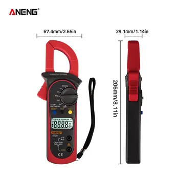 ANENG ST201 1999 Šteje Digitalni Objemka Meter Multimeter DC/AC Napetost Ampermeter Odpornost kapacitivnost Diode Tester Podatkov Držite