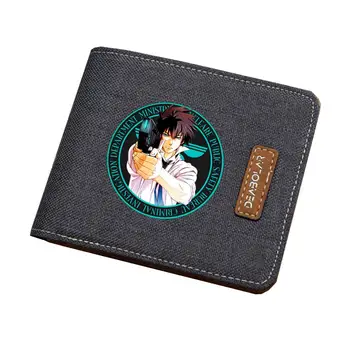 Anime Psycho-Pass denarnice Moški ženske kratke tiskanje Bifold denarnice najstnikov kovanec Kartico torbici platno denarnice
