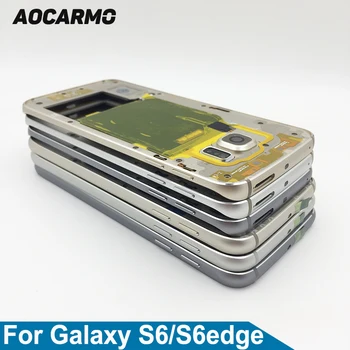 Aocarmo Zamenjava Sredini Okvirja Okvir tipkovnice, Ohišje Ohišje Za Samsung Galaxy S6 Rob G925 SM-G925F S6 G920i/F Sam/Dual SIM