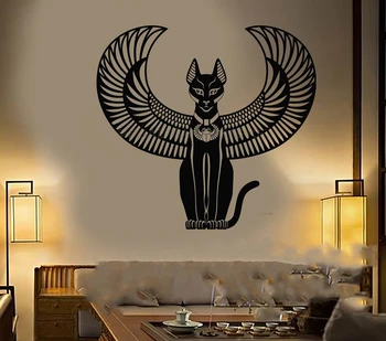 Bastet Vinil Stenske Nalepke, Nalepke Spalnica Dekoracijo Stari Egipčanski Mačka Boginja Egipt Vinilna Zidana Dnevna Soba