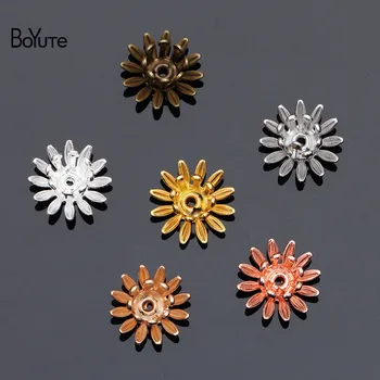 BoYuTe (100 Kosov/Veliko) Kovino 10 mm Medenina Mala Marjetica Cvet Materialov Ročno Diy Nakit Dodatki
