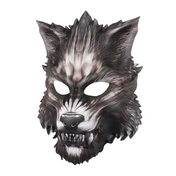 Canival Živali Kostum Grozo Realne Volk iz Lateksa glovseMasquerade Halloween Cosplay Stranka Strašljivo Masko Prop