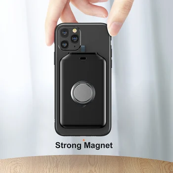 CASEIER Magnetni Brezžično Varnostno Pooblastilo Banki Za iPhone 12 Mini Pro Max Oporo Obroč Tanek Prenosni Polnilec Powerbank Nagnjeno